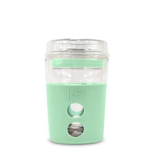 IOco 4oz Piccolo Reusable Glass Coffee Travel Cup - Misty Mint