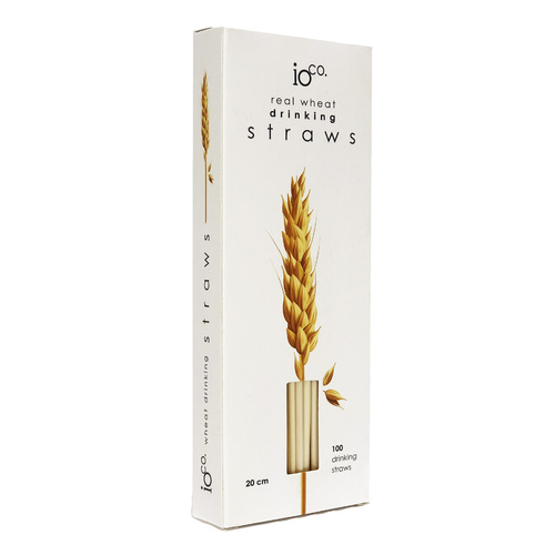 IOco Real Wheat Straws. Size 20cm - 100 pack