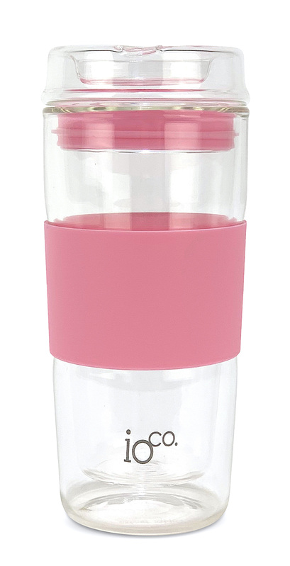IOco 16oz Reusable Travel Smoothie Cup with Bamboo Lid - Marshmallow Pink
