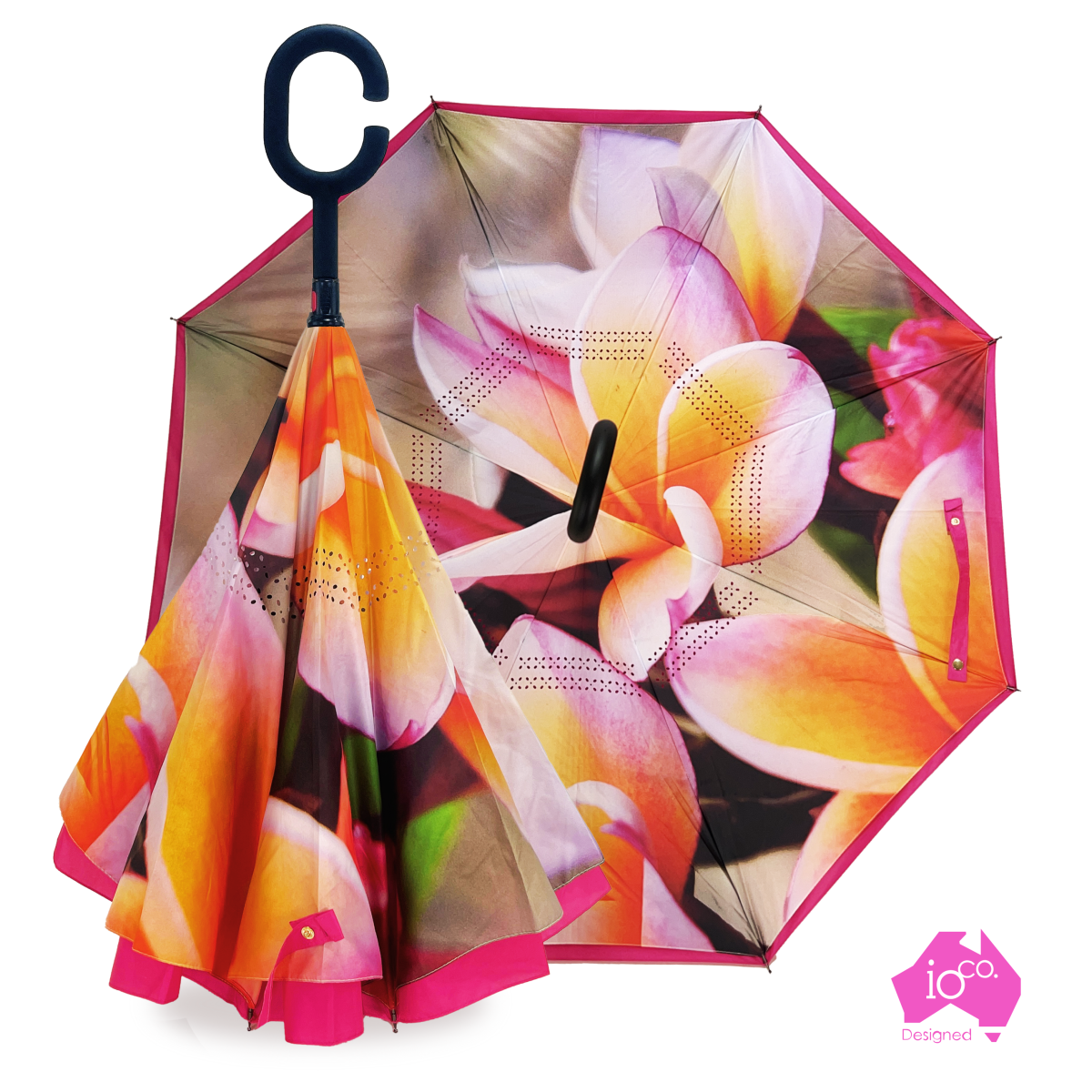 reverse umbrella with C handle