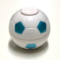 Spinning Soccer Ball - Blue on White