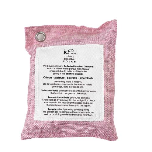 IOco Bamboo Charcoal POUCH Natural Absorber - Pink