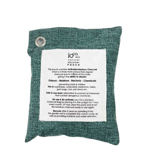 IOco Bamboo Charcoal POUCH Natural Absorbers - Teal