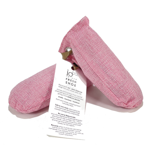 IOco Fresh Shoe Bamboo Charcoal Natural Absorbers (Set of 2) - Pink