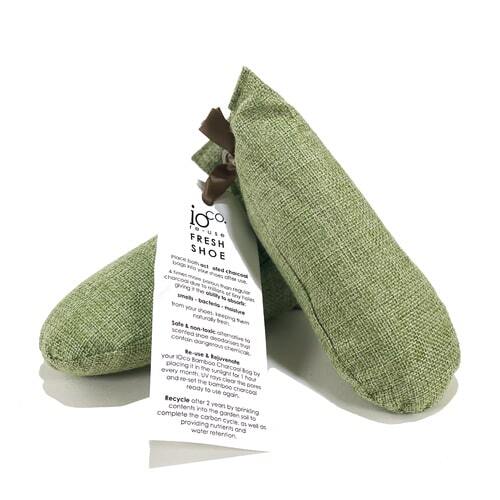 IOco Fresh Shoe Bamboo Charcoal Natural Absorbers (Set of 2) - Green
