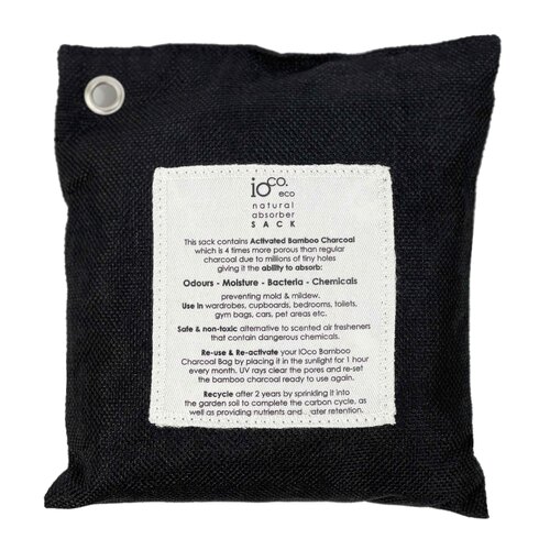 IOco Bamboo Charcoal SACK (400 grams) Natural Absorber - Black