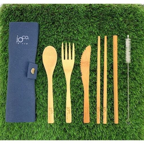 IOco re-use Bamboo Cutlery Set - Navy