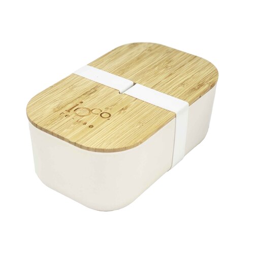 IOco Bamboo Lunch Box 1100ml - White  IMPERFECT STOCK (see below)