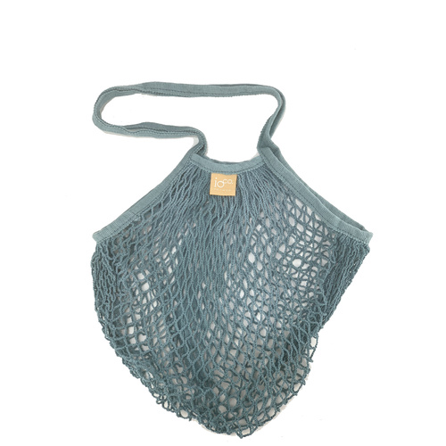 IOco Natural Cotton Mesh Grocery Bag - Dusty Blue