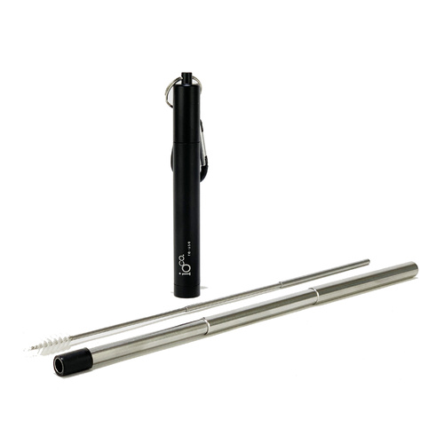 IOco Expandable Straw with Case and Cleaner - Black