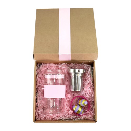IOco Traveller Easter Gift Pack - 12oz Pink | Tea Infuser | Hot Pink Seal