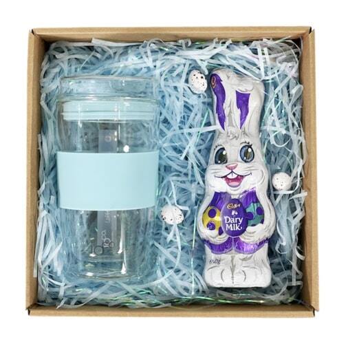 IOco Traveller Easter Gift Pack - 12oz Ocean Blue | Milk Chocolate Easter Bunny