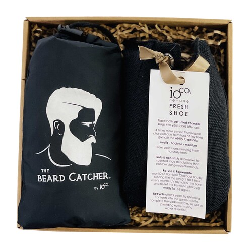 Gift Pack For Men - Beard Catcher | Bamboo Shoe Fresheners
