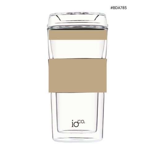 IOco 12oz Reusable Glass Coffee Travel Cup - Lavender