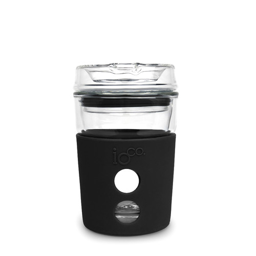 IOco 4oz Piccolo Reusable Glass Coffee Travel Cup - Black