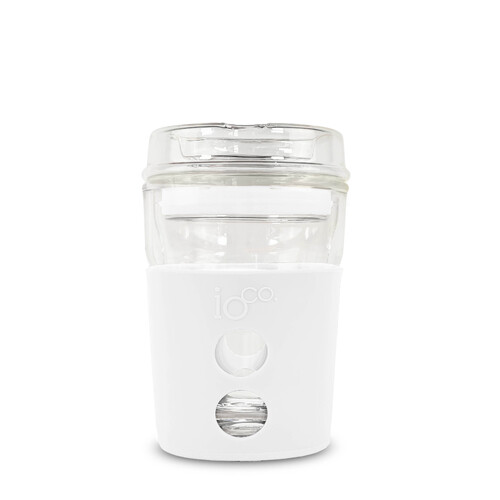 IOco 4oz Piccolo Reusable Glass Coffee Travel Cup - Snow White