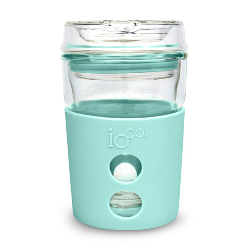 IOco 8oz ALL GLASS Coffee Traveller - Fresh Mint