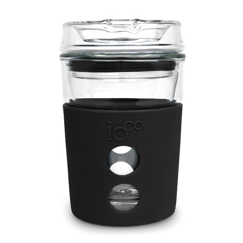 IOco 8oz Eco Glass Coffee Travel Cup - Black Night