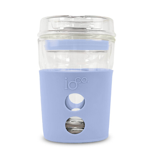 IOco 8oz Eco Glass Coffee Travel Cup - Sea Spray