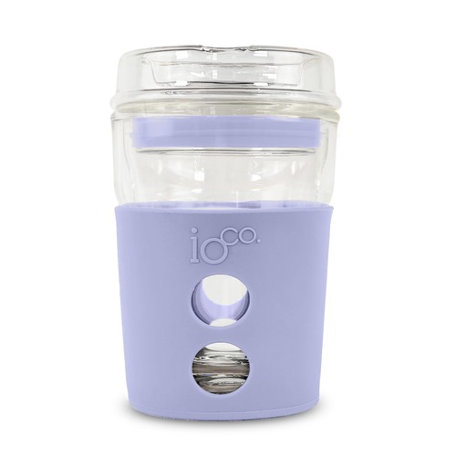 IOco 8oz Eco Glass Coffee Travel Cup - Lavender