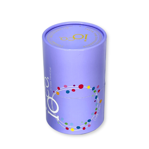 NEW - IOco 8oz Eco Glass Coffee Travel Cup - Confetti EDITION | Lavender