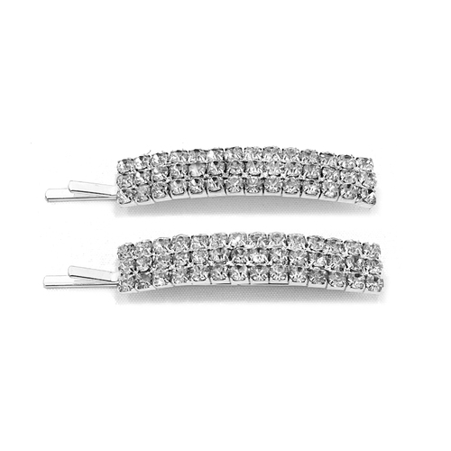 IOco Diamante Hair Clips - Double Barrette | Set of 2