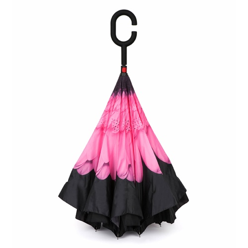 IOco Reverse Umbrella - Pink Gerbera