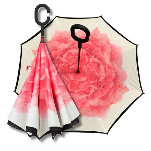 IOco Reverse Umbrella - Pink Rose