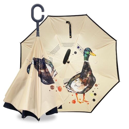 IOco Reverse Umbrella with Sun Safe UPF50 - Mallard Duck | by Dani Till