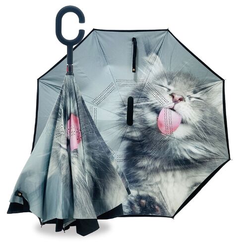 IOco Reverse Umbrella - Sassy Cat