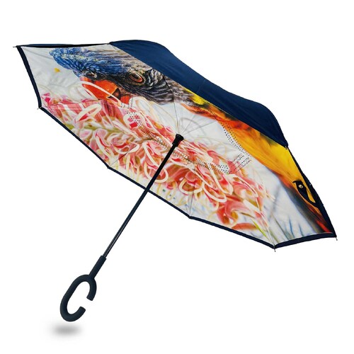 IOco Reverse Umbrella with Sun Safe UPF50 - Rainbow Lorikeet