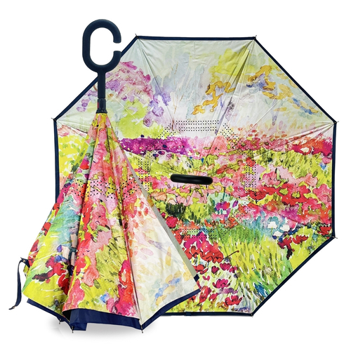 IOco Reverse Umbrella | UPF50+ Sun Safe | Art Series  - Spring Carnival