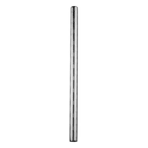 IOco Embossed Stainless Steel Bubble Tea Straw 12mm - Silver