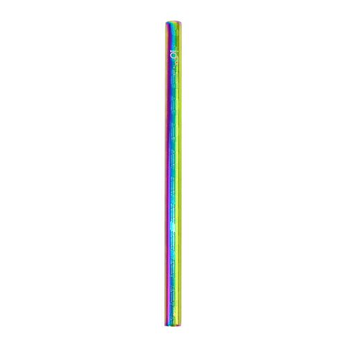 IOco Embossed Stainless Steel Bubble Tea Straw 12mm - Rainbow