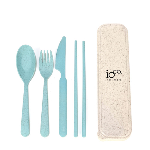 IOco Wheat Straw fibre Cutlery Set - Green