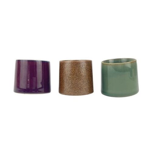 Ceramic 6oz Coffee Tumblers |  Roller Base - Set of 3